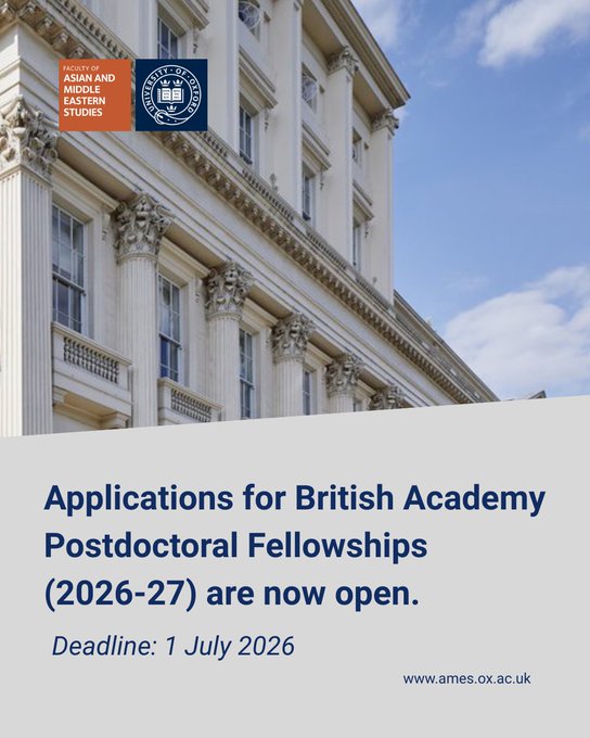 Oxford Üniversitesi'nde British Academy Doktora Sonrası Araştırma Bursu (2026–2027)